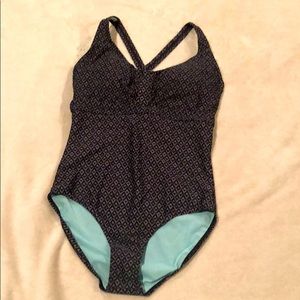 PrAna Aelyn One Piece D-Cup 36/M Charcoal Compass